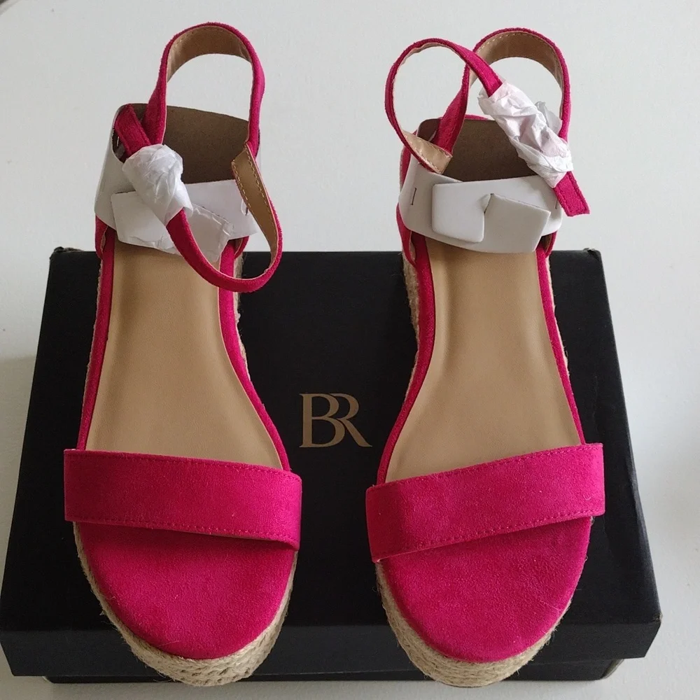 Banana Republic Platform Strappy Espadrille Maui Rose, Size 9 - Picture 5 of 14